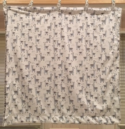 Baby Blanket with Michael Miller Alpaclettes in Stone on Frosted Zebra in Gray