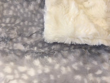 Load image into Gallery viewer, Luxe Cuddle Fawn in Silver on Stella Minky in Cream
