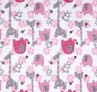 Bordered Style Blanket: Bordered and Backed with Luxe Cuddle Carnation Hide on Jungle Dreams in Fuschia
