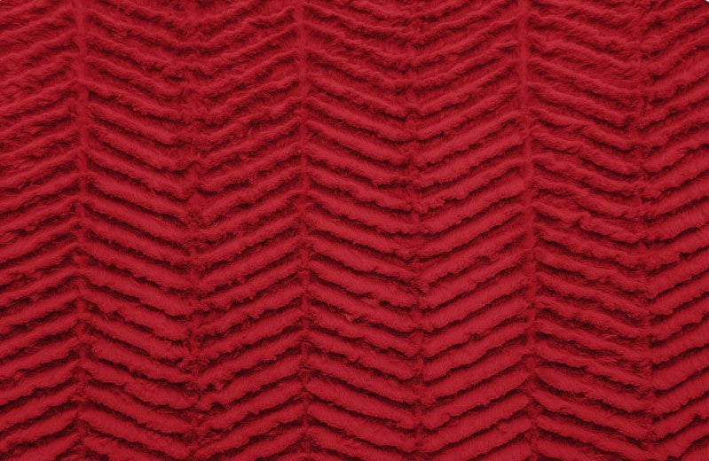 Blanket: Minky Blanket in Luxe Cuddle Ziggy in Scarlett on Caviar Hide
