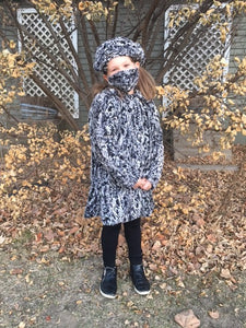 Girls Minky Coat: Spot Leopard Outerwear Set (Includes Coat, Hat, and Fashion Mask)