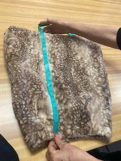 Custom Minky Order: Skirt & Headband in Capuccino Fawn Hide