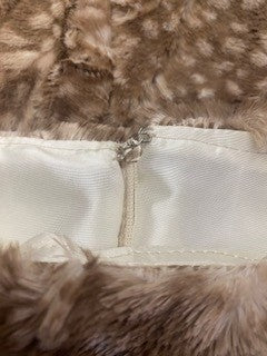 Custom Minky Order: Skirt & Headband in Capuccino Fawn Hide