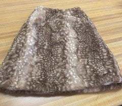 Custom Minky Order: Skirt & Headband in Capuccino Fawn Hide