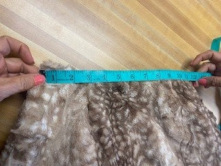 Custom Minky Order: Skirt & Headband in Capuccino Fawn Hide