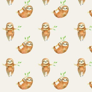 Blanket: Baby Sloths on Hide in Lime