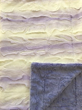 Load image into Gallery viewer, Luxe Cuddle Angora Lavender White on Luxe Cuddle Marble Iris