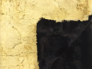 Blanket: Luxe Cuddle Hide in Banana on Luxe Cuddle Hide in Caviar