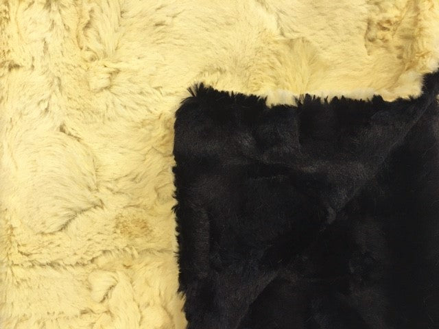 Blanket: Luxe Cuddle Hide in Banana on Luxe Cuddle Hide in Caviar
