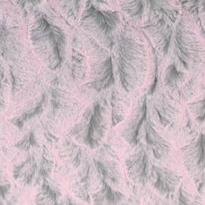Strip Style Blanket: Alpacas in Stone Strip Throw on Luxe Cuddle Rosewater Hide