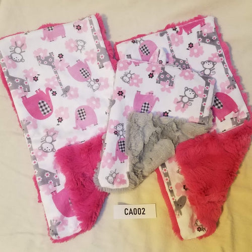 Jungle Dreams Fuchsia on Silver Lattice and Carnation Hide