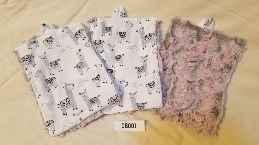 Blankies with Loops- Alpaclettes with Bella Tip Dye Pink