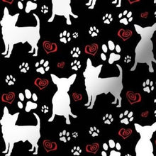 Load image into Gallery viewer, Spoonflower Chihuahuas Hearts and Paws