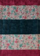 Load image into Gallery viewer, Cuddle Flamingo Strip with Carnation Hide on Luxe Cuddle Mallard Hide