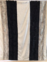 Load image into Gallery viewer, Frost Black, Silver Fox, Caviar Hide, Spot Leopard Vertical Strip Throw on Frost Black