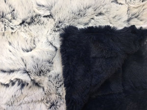 Luxe Cuddle Frosted Hide in Navy on Stella in Navy