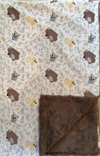 Load image into Gallery viewer, Blanket: Friendly Forest Luxe on Marble Cocoa
