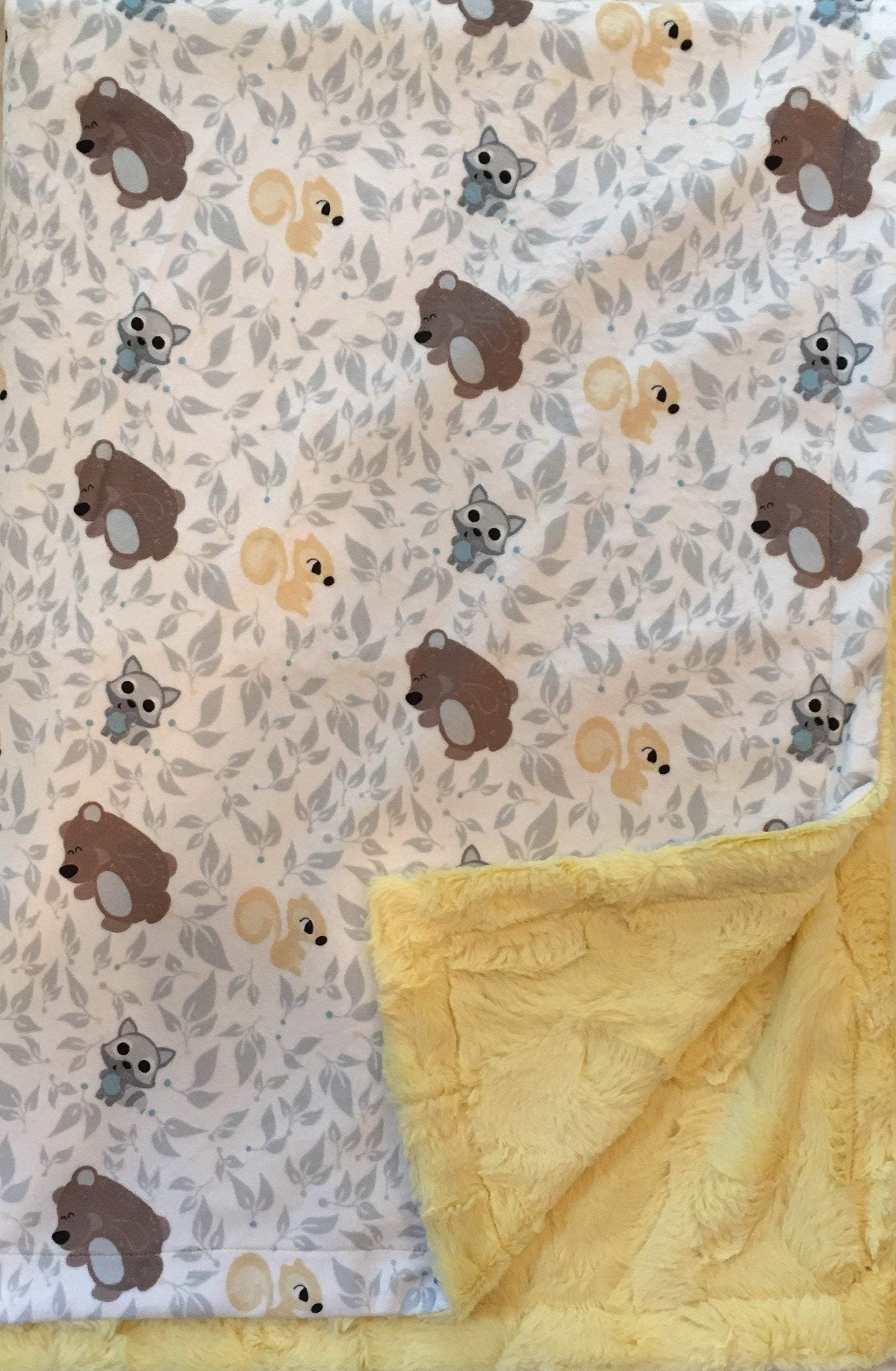 Friendly Forest Luxe on Luxe Cuddle Banana Hide