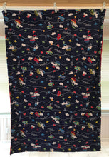 Load image into Gallery viewer, Sail Away in Navy on Embossed Red Paisley
