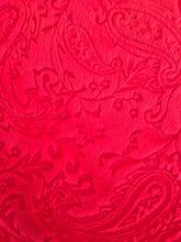 Load image into Gallery viewer, Embossed Paisley in Red