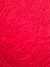 Load image into Gallery viewer, Embossed Paisley in Red