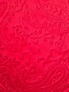 Embossed Paisley in Red