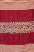 Load image into Gallery viewer, Jungle Dreams in Fuschia and Luxe Cuddle Rosettes in Ice Pink Strip on Luxe Cuddle Carnation Hide