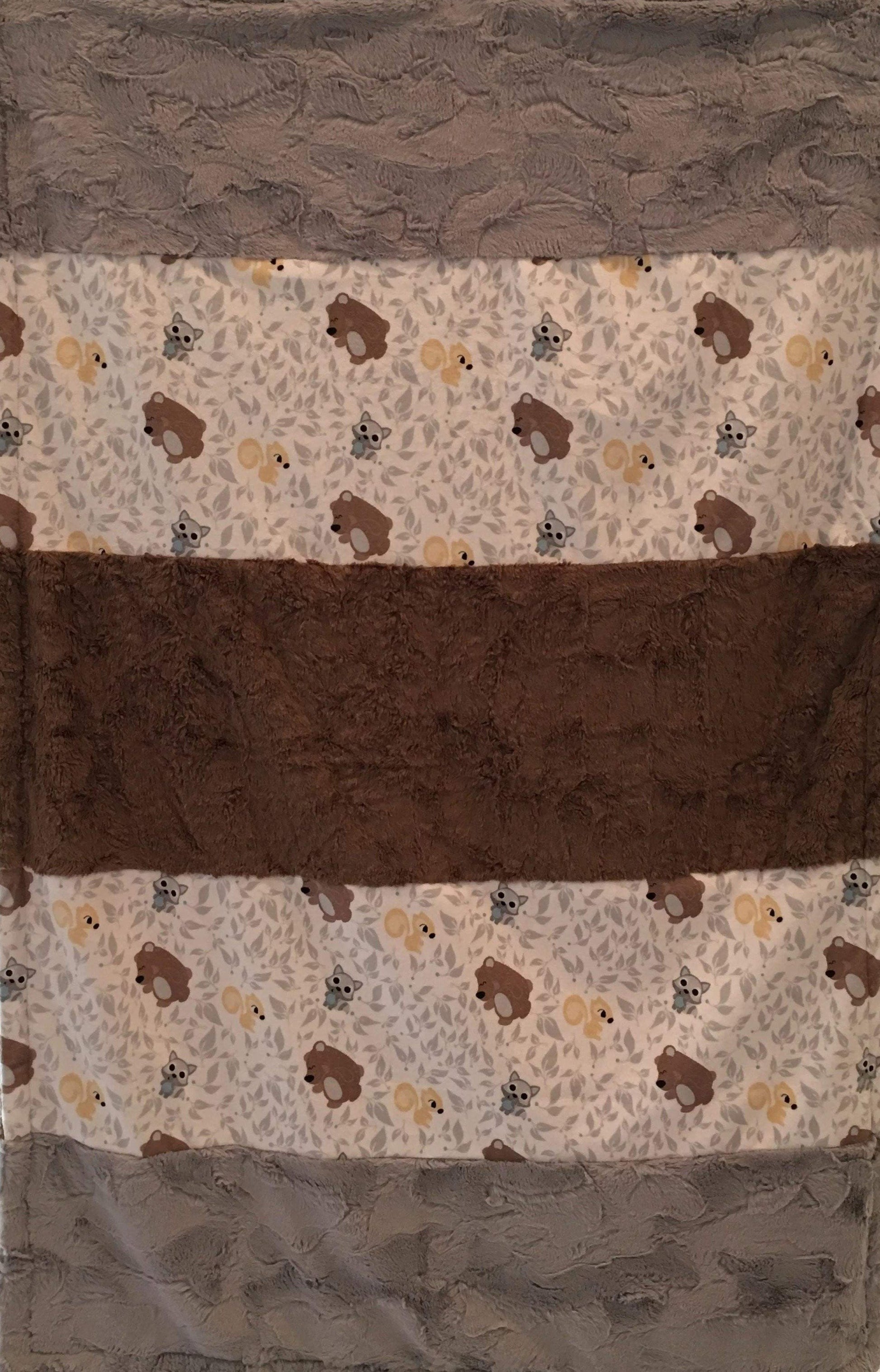 Friendly Forest Strip on Luxe Cuddle Marble Cocoa