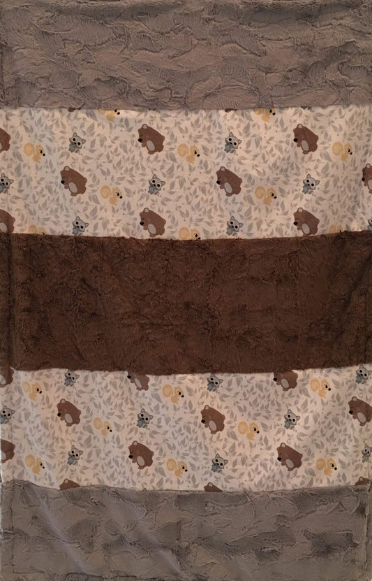 Friendly Forest Strip on Luxe Cuddle Marble Cocoa