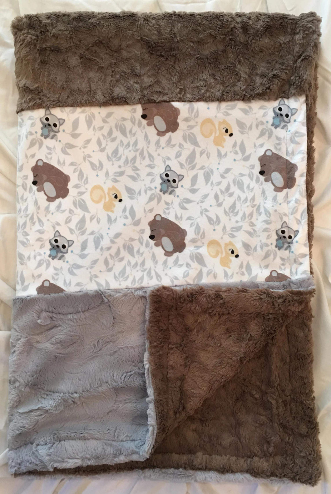 Friendly Forest Strip on Luxe Cuddle Marble Cocoa