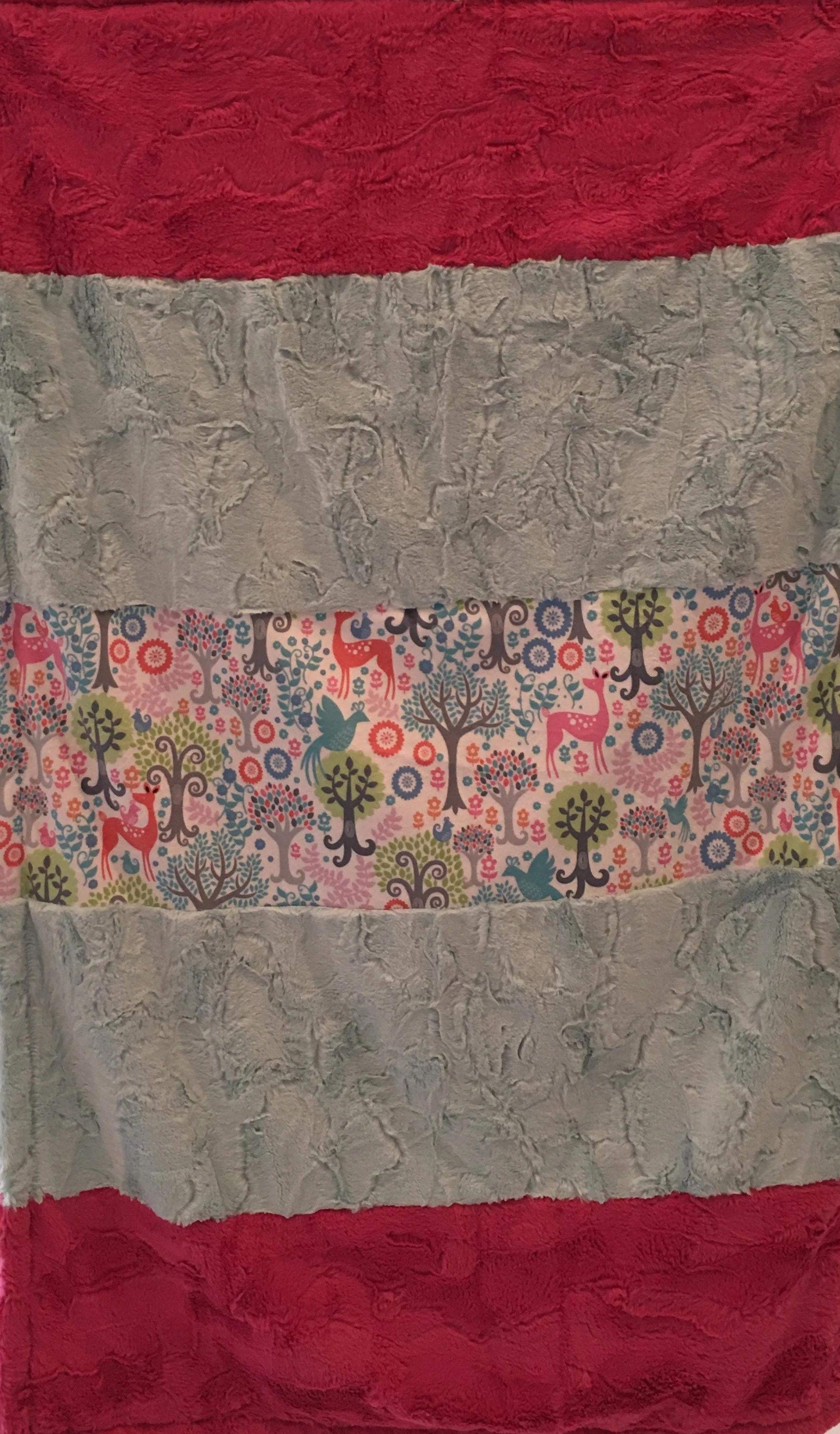 Fantasy Woods Strip on Luxe Cuddle Carnation Hide