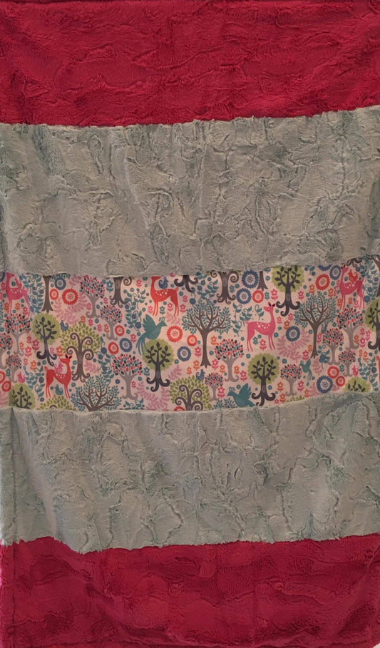 Fantasy Woods Strip on Luxe Cuddle Carnation Hide