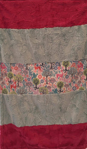 Fantasy Woods Strip on Luxe Cuddle Carnation Hide