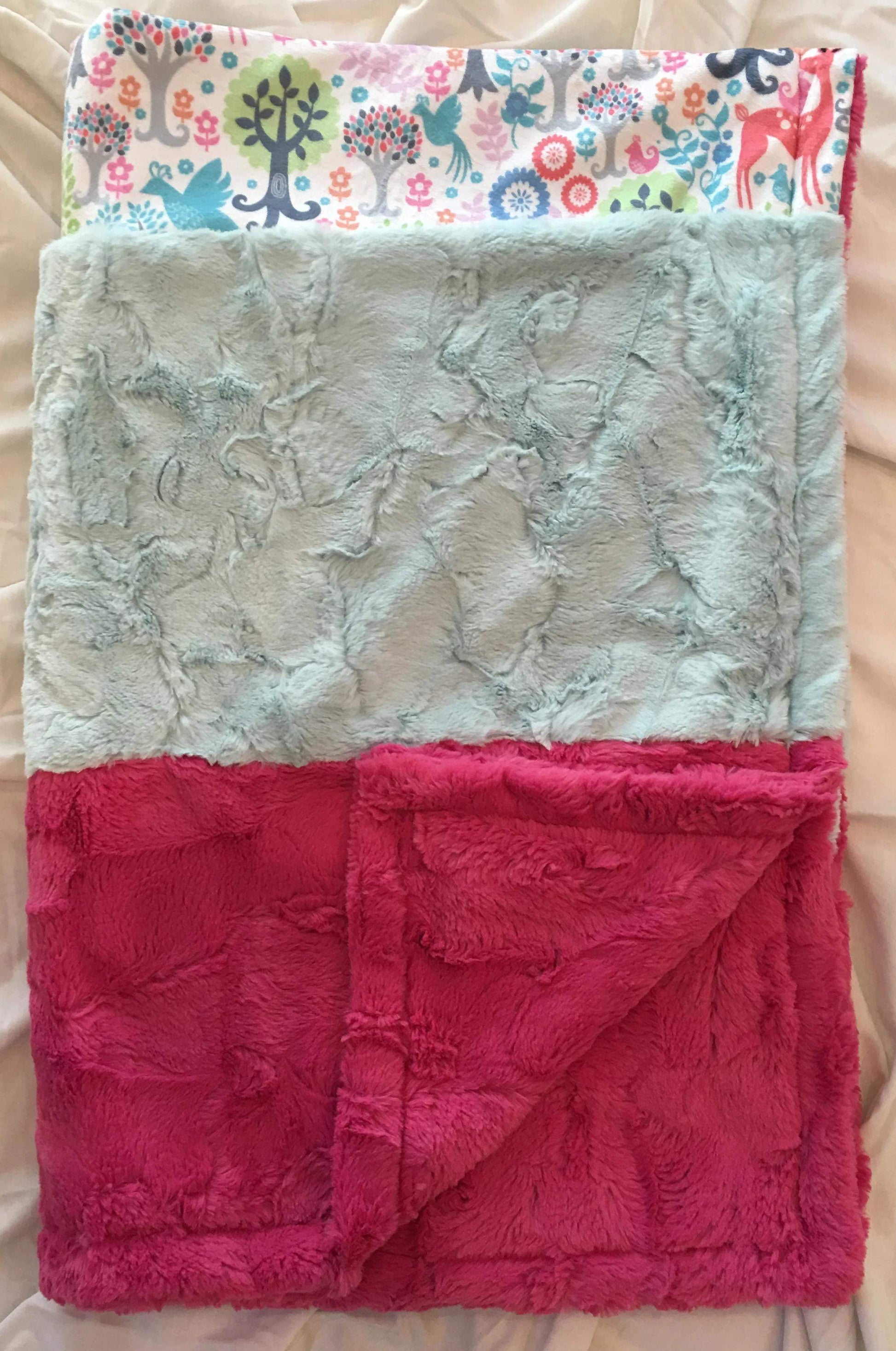 Fantasy Woods Strip on Luxe Cuddle Carnation Hide