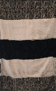 Spot Leopard Snuggle Black Strip on Luxe Cuddle Caviar Hide