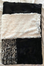 Load image into Gallery viewer, Spot Leopard Snuggle Black Strip on Luxe Cuddle Caviar Hide