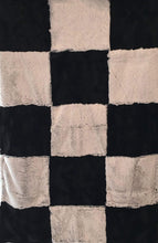 Load image into Gallery viewer, Luxe Cuddle Black Frost and Caviar Hide Patchwork on Spot Leopard Snuggle Black