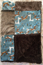 Load image into Gallery viewer, Machu Pichu Out N About Patchwork on Luxe Cuddle Marble Chocolate