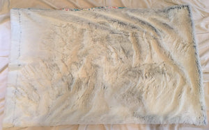 Maui Trimmed Fantasy Woods Pillow Case with Luxe Cuddle Frost in Navy Back