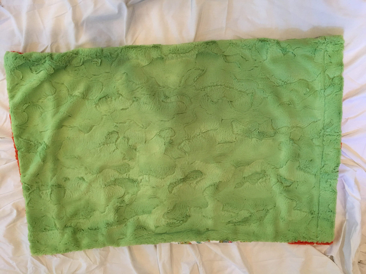 Happy Turtles in White with Mandarin Hide Trim Pillowcase with Hide Lime Back
