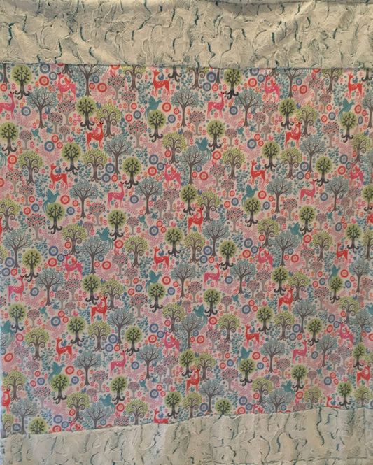 Fantasy Woods Trimmed with Luxe Cuddle Frosted Hide in Maui and Luxe Cuddle Frost Royal Back