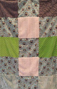 Happy Hooters Patchwork with Embossed Vine in Violet Back