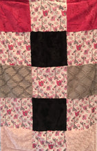 Load image into Gallery viewer, Jungle Dreams in Fuschia Patchwork on Luxe Cuddle Lattice in Silver