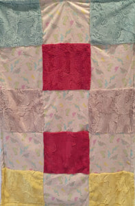 Dinostars Patchwork on Luxe Cuddle Rosewater Hide