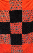 Load image into Gallery viewer, Orange Zig Zag Zebra Patchwork on Luxe Cuddle Embossed Chevron Orange