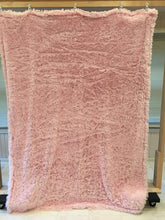 Load image into Gallery viewer, Luxe Cuddle Shag Pink on Luxe Cuddle Embossed Vine in Violet