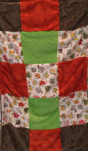 Load image into Gallery viewer, Happy Turtles Patchwork on Luxe Cuddle Marble Cocoa