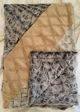Load image into Gallery viewer, Signature Blanket: Bella, Hide and Lattice Signature Throw on Bella Tip Dyed Creme