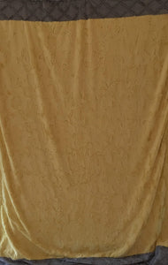 Blanket: Horizontal Bordered Throw Style Blanket in Banana Hide, Lattice in Silver on Lattice in Silver