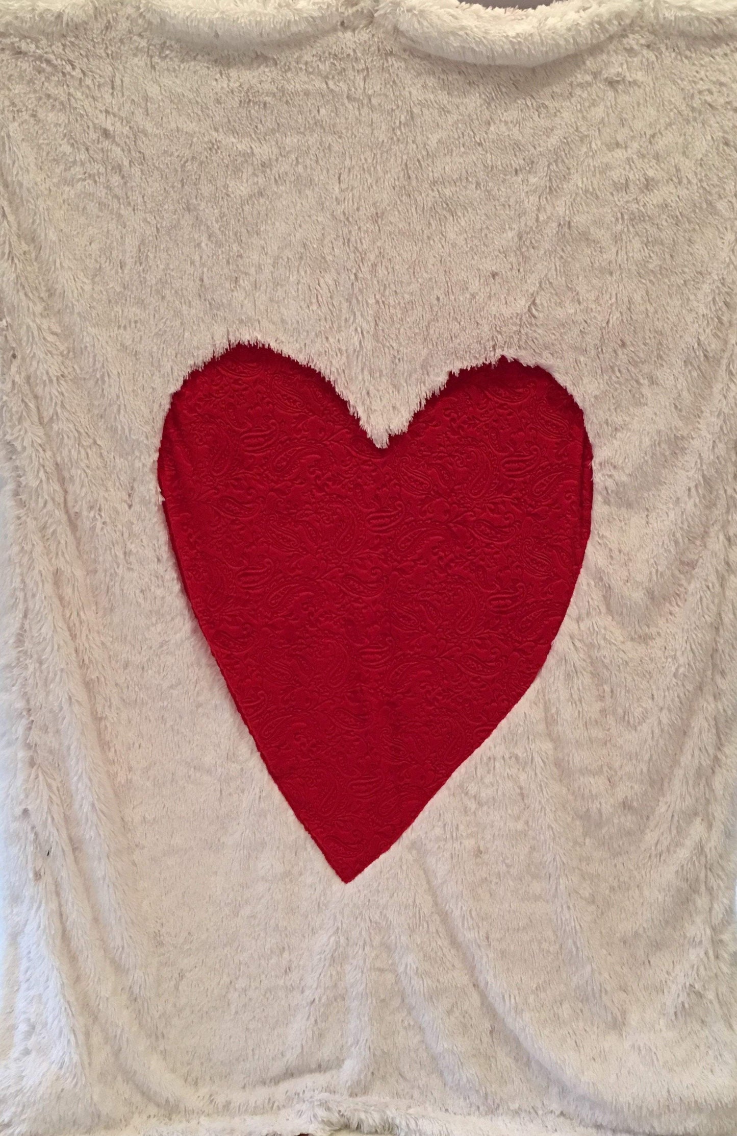 Blanket: For the Love of Minky Luxe Throw on Luxe Cuddle Embossed Paisley in Red